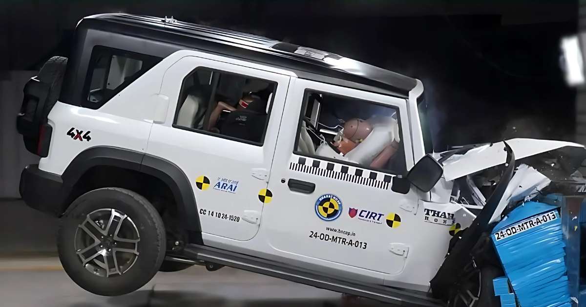 Mahindra Thar Roxx Achieves 5-Star Safety Milestone in Bharat NCAP Crash Test